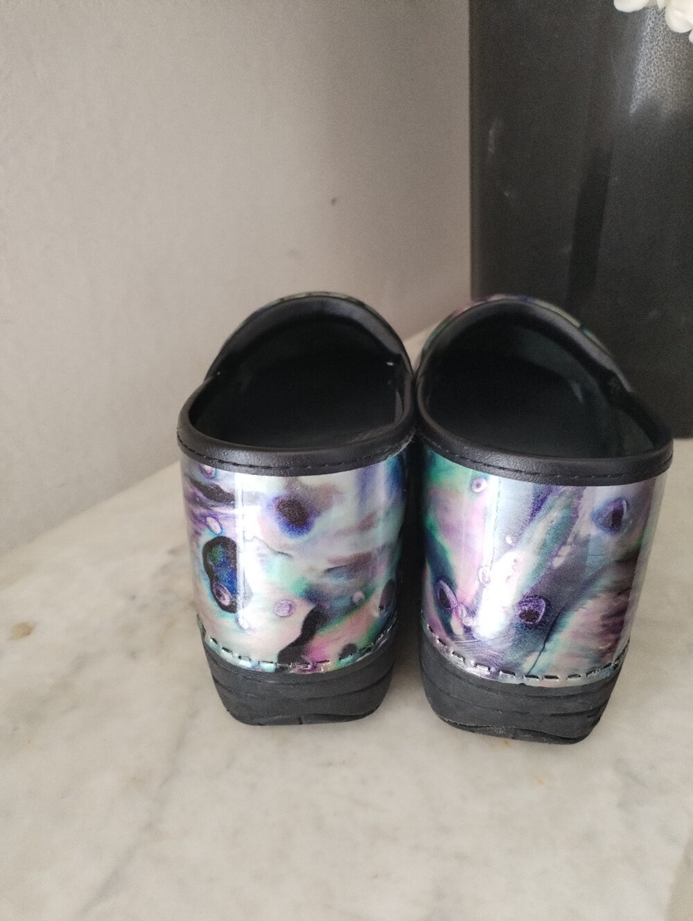 Dansko Women's Holographic Iridescent Slip-On Clogs in Multi-Color - Picture 6 of 6